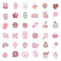 50pcs Cute Pink Stickers for Water Bottles, Kawaii Aesthetic VSCO Stickers for Laptop Hydroflask Skateboard, Waterproof. 