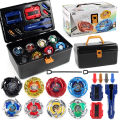 Bey X Spinning Toy Kit Gyro Metal Battle Tops with Launchers Organize Box Set . 