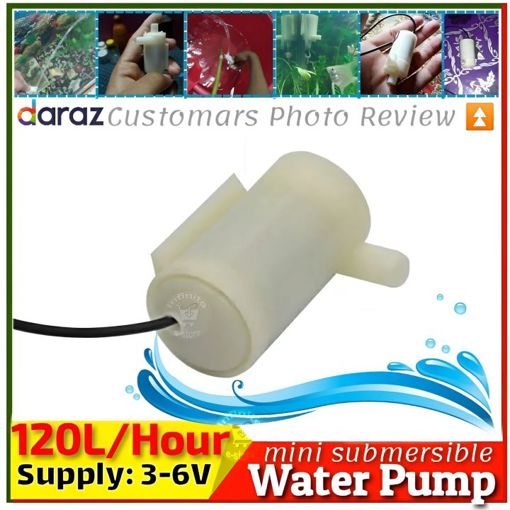 3-5V USB Mini Submersible DC Water Pump 120L/H for Aquarium
