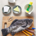 Pencil Case Fish Shaped Novelty Fish Pen Bag Fish Coin Purse Funny Pencil Case  for Office Supply. 