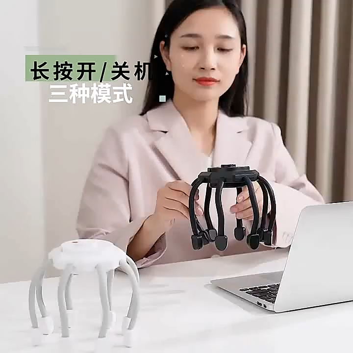 Top Type 8 Vibrating Contacts Electric Hair Massager Scalp Smart Scalp Massager New Ultra Head Scratcher Smart Head Massager