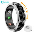 2024 COLMI R11 Smart Ring, Fidget Spinner Anxiety Relieve Ring with Charging Case for Men, Health Sleep Monitor, 5ATM Waterproof. 