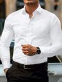 Classic white shirt for men. 