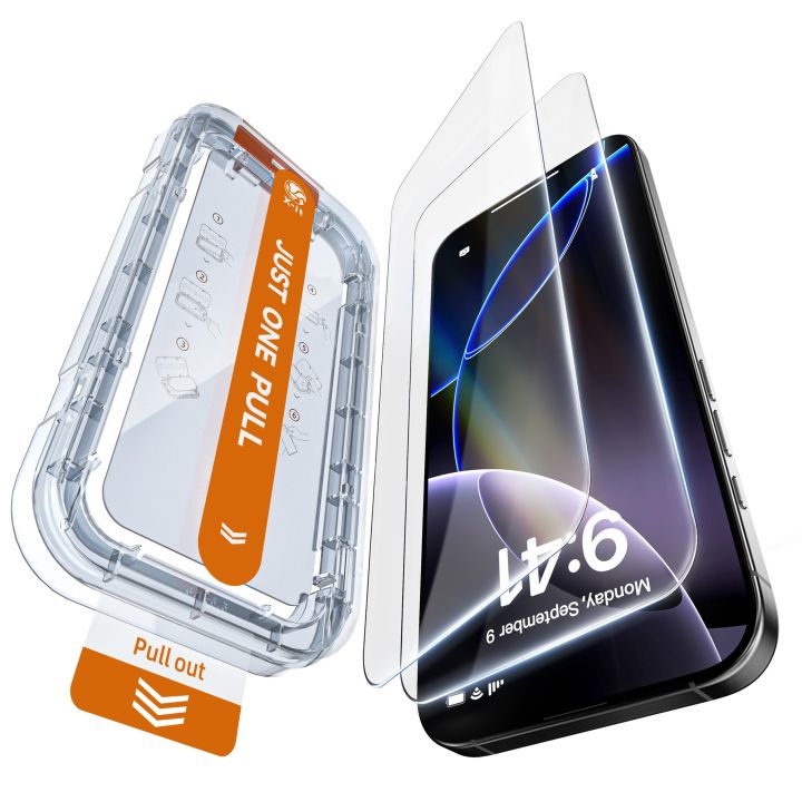 2 Pack AR Screen Protector for iPhone 17 Pro Max Air with Auto-Alignment Kit, Auto Dust Removal, Tempered Glass HD Clear