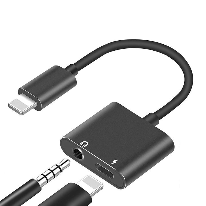 iPhone 4 in 1 Lightning Adapter Dual Splitter for Charging and Music Compatible with iPhone 7 8 X
