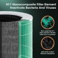 Smart Air Purifier Negative Ions Generator H12 HEPA Filter Purification Intelligent Desktop Air Purifier. 