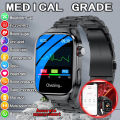 2024 New Uric Acid Blood Fat Smartwatch ECG Blood Glucose Heart Rate Blood Pressure Health Monitoring Smart Watch For HUAWEI IOS. 