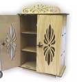 Wooden Small Almari For Kids, Laser cutting Baby Small Wardrobe, Kids Toy, Makeup & Jewelry Organizer, Baby Furniture, Decoration Item, DIY, Gift Item, Room Decor Accessories. 
