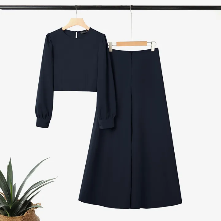 2025%20Autumn%20Pant%20Sets%20ZANZEA%20Fashion%202PCS%20Women%20Outfits%20Solid%20Tracksuits%20Suit%20Long%20Sleeve%20Blouses%20Wide%20Leg%20Trousers%202%20Piece%20Set%20-%20Image%207