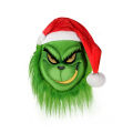 New Christmas Mask Set Halloween COSPLAY Party Props Thief Red Hat Green Mask Green Gloves. 