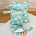 3pcs Different Size Waterproof Wet Bag Wet Dry Bags For Baby Cloth Diapers&Breast Pump Part Organizer For Swimsuit Wet Clothes. 