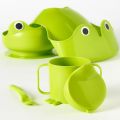 IKEA MATA 4-piece eating set, green. 