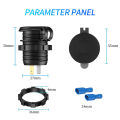 60W PD QC3.0 Car Charger Socket with Voltage Meter Quick Charge 3.0 Socket Power Outlet for 12V/24V Motorcycle Truck Boat. 