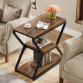 Industrial End Table, 3-Tier Sofa Side Table Bedside Table

customized. 