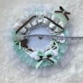Cute Bunny Ear photo Card Holder DIY Mint Candy Lace Bow Badge Base Kawaii Lolita Portable Itabag inner Decor Photocard Case.