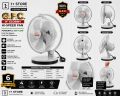 GFC Stormy 9” Premium Look High Speed  100% Copper Motor Table Fan – Premium Ash & Light Green Edition | Powerful Airflow | Low Noise | Energy Saving Fan. 