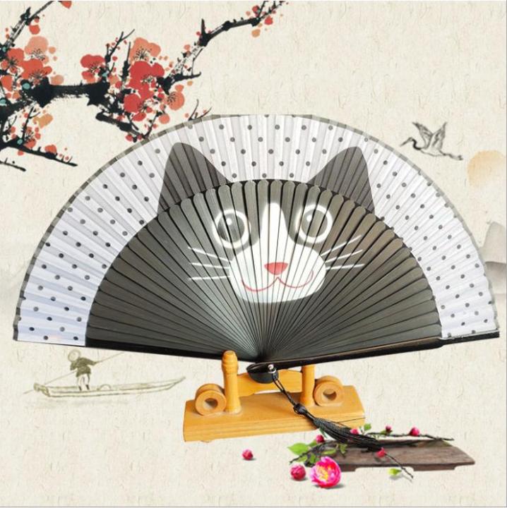 Cat%20Chinese%20Cartoon%20Silk%20Fashionable%20Japan%20style%20Hand%20Fans%20Popular%20Lovely%20Kitty%20fan%20Handheld%20Folding%20Women%20Girls%20show%20Fans%20-%20Image%207