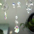 4 Pcs Silver Metal Boho Dreamcatcher Crystal Pendant Hanging Sun Catcher Crystal Suncatcher Garden Outdoor Decors Girl's . 