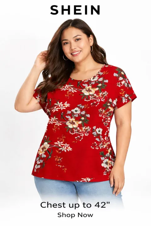 SHEIN%20Chiffon%20Floral%20Blouse%20for%20Women%20Plus%20Size%200XL%20(Chest%20Up%20to%2042%E2%80%9D)%20*Soft%20Lightweight%20Casual%20Summer%20Top%20*Elegant%20Loose%20Fit%20Ladies%20Shirt%20Authentic%20-%20Image%202