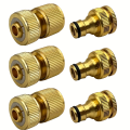 2/6Pcs Brass Garden Hose Quick Connector Set Fit 1/2" 3/4" Male Thread Faucet Sprinkler Nozzle for Yard Lawn Plant Watering. 