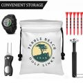 Crown Golf Valuable Item Bag, Funny Golf Valuables Pouch, PU Leather Golf Tee Pouch with Drawstring Closure For Father’s Day. 