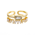 Colorful Zircon Rings For Women Gold Color Stainless Steel Colored Cubic Zirconia Ring Luxury Fashion Wedding Party Jewelry .