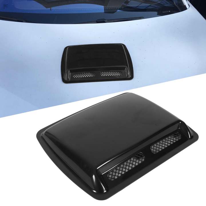 Universal Car Hood Scoop Vent, ABS Plastic Air Flow Bonnet Cover Trim, Matte Black