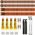 Universal Tire Repair Kit - Pro Patch & Vulcanizing Set for Bike, Motorcycle & Off-Road Vehicle Inner Tube Emergency Fix. 