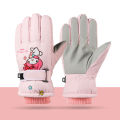 Melody Kuromi Winter Children Fleece Gloves Waterproof Outdoor Ski Warm Outdoor Cycling Gloves Windproof Cold Resistant Sanrio. 