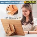 Greener book stand adjustable book holder stand rubber wood look up to read short-sighted book holder stand tablet book shelf book stand premium portable metal adjustable reading book holder Si. 