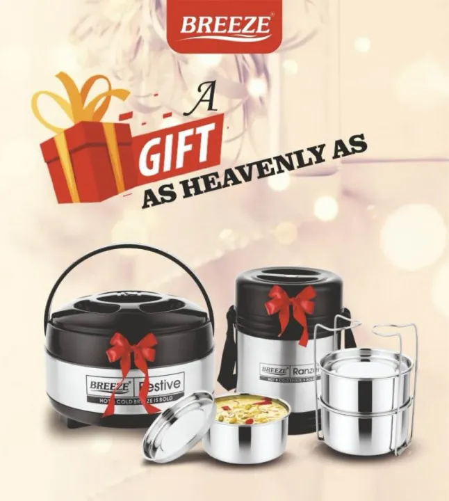BREEZE%20Stainless%20steel%20gift%20set(lunch%20box%20750ml%20and%20casserole%201100ml)%203%20Containers%20Lunch%20Box%20(750%20ml,%20Thermoware)%20-%20Image%203