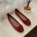 Women Flat Heel Outdoor Casual Mary Jane Red New  Flat Shoes Fashion Shallow Slip On Ladies Elegant Ballerinas Soft Shoes. 