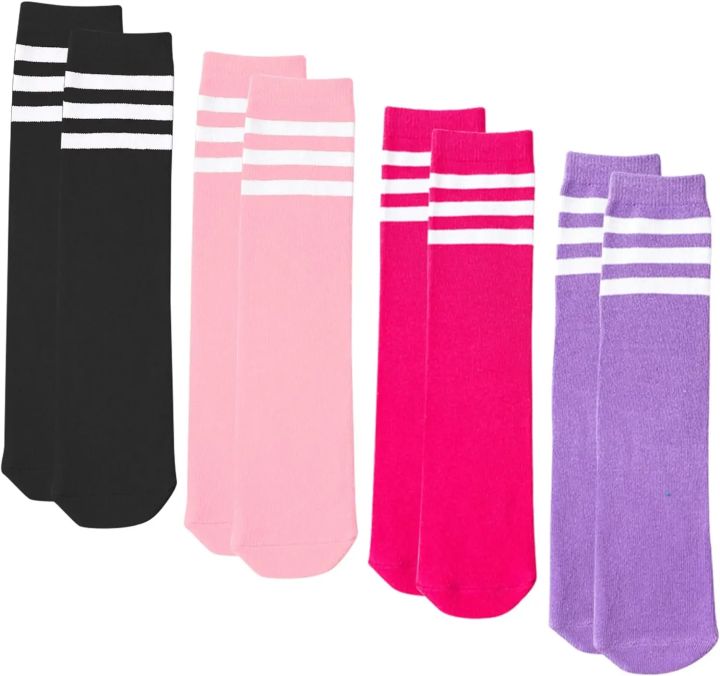 28cm%20Kids%20Soccer%20Socks%20Three%20Stripes%20Knee%20High%20Socks%20Cotton%20Sports%20Socks%20Toddler%20Boys%20Girls%20Uniform%20Tube%20Socks%20-%20Image%203