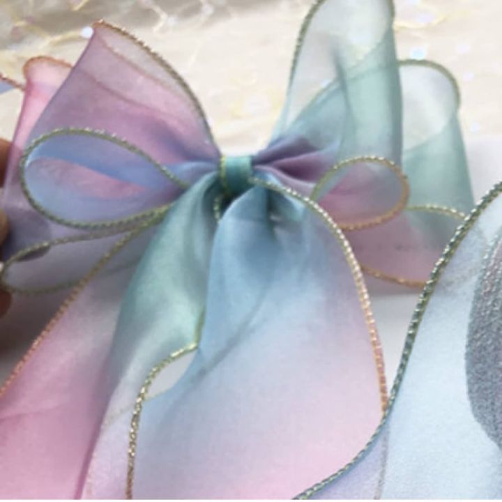 1%20pcs%20hair%20rainbow%20bow%20girls%20hair%20accessory%20with%20golden%20chain%20and%20pearls%20-%20cute%20and%20fancy%20girls%20hair%20clip%20catcher%20-%20Image%202