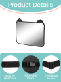 Adjustable Wide-Angle Car Seat Mirror, Headrest Mount Safety Monitor for Rear-Facing Baby & Child.