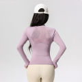 Women's Long Sleeve Yoga Training T-Shirt Horse Riding Sports Fitness Active Wear Top Comfortable Breathable Workout Shirt.