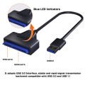 USB 3.0 to SATA/Type-C Adapter Sata Cable 2.5/3.5 Inch SSD HDD SATA III Hard Drive Disk with 12V/2A Power Adapter. 