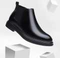 BLACK LEATHER PREMIUM QUALITY CHELSEA BOOT FOR MEN. 