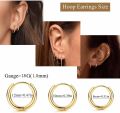 Hypoallergenic 18G Stainless Steel Stud Hoop Earrings Set for Women Men CZ Flat Back Earrings Cartilage Earrings Hoop Stud. 