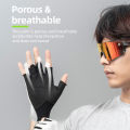 ROCKBROS Half Finger Gloves Summer Bicycle Gloves Anti-Slip Shock-Absorbing Cycling Fingerless Breathable Gym Gloves. 