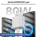 Original  Supervooc 80W Type A Power Adapter Fast Charger  13R 10 Pro 9 8 7 Nord 5 CE5 4 Pad 3 2 USB Type C Cable. 