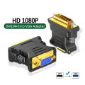 DVI to VGA Adapter DVI-I Male 24+5 pin to VGA Female Adapter Converter 1080P Video Graphics Card Converter For HDTV PC Projector.