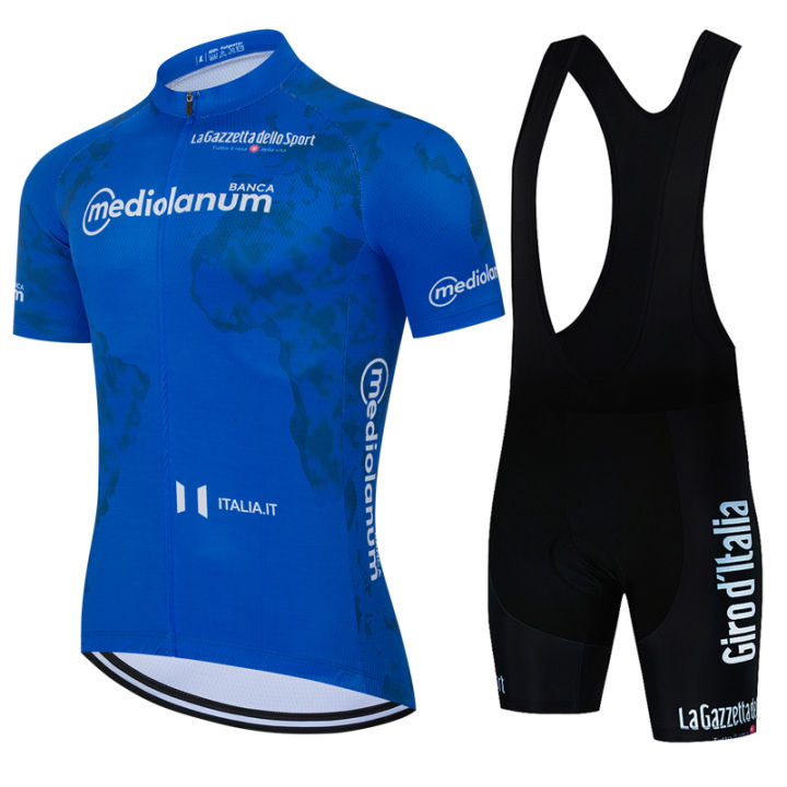2025 Italy Tour D'ITALIA Team Cycling Sets Man Blue Bike Uniform Summer Cycling Jersey Set Road Bicycle Jerseys MTB Bicycle Wear