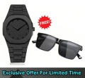 Arabic Aura watch And Sunglass - Aura Arabic Watch - Black - Combo Offer - Sunglass. 