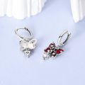 Hot Bow Earring For Woman Hoop Earring Original Pink Zircon Pendientes Eardrop Fit Girl Fashion Jewelry.