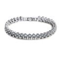 Fashion Women's Crystal Cubic Zirconia Bracelets Silver Color Bracelet Weight Loss Magnetic Therapy Bracelet Health Jewelrys. 