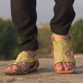 Special Zari Golden Lawa Kheri Special Tilla Chappal Fully Hand Made For mens Best For Wedding functions and Eid Functions. 