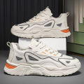 Men's breathable mesh casual sports shoes four season soft soled comfortable outdoor running shoes student shoes male sneakers. 