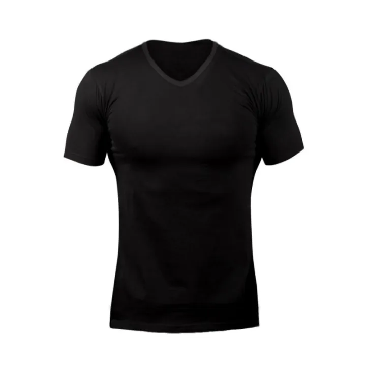Solid%20Cotton%20V-Neck%20Short%20Sleeve%20Running%20T-Shirts%20Men%20Summer%20Gym%20T%20Shirt%20Fitness%20Clothing%20Slim%20Fit%20Bodybuilding%20Workout%20Tee%20Tops%20-%20Image%206