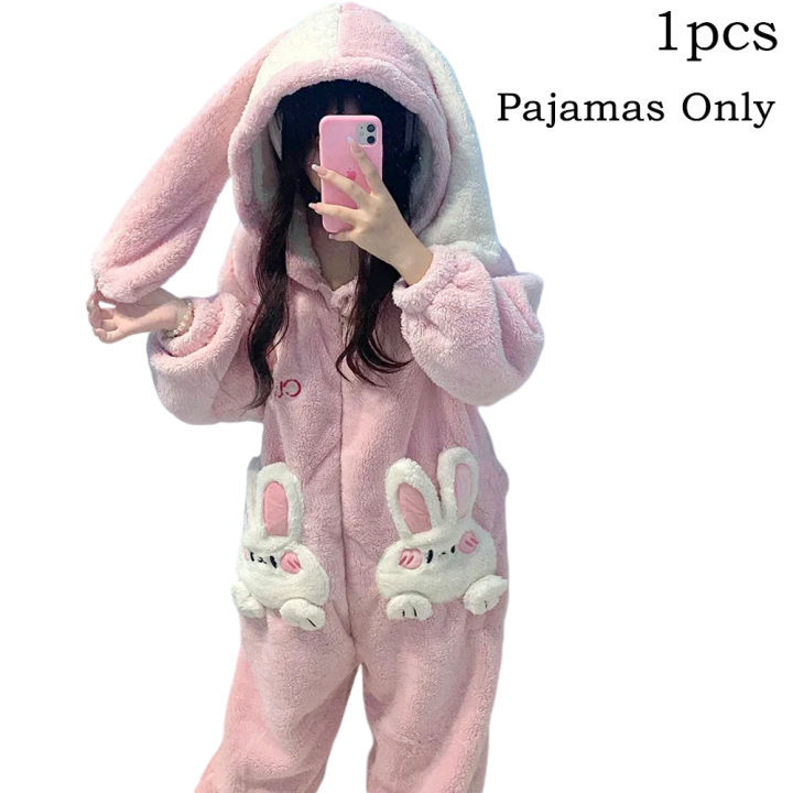 Coral%20Velvet%20Onesies%20Women%20Cute%20Rabbit%20Kigurumi%20Unicorn%20Preppy%20Cartoon%20Hooded%20Kawaii%20Thicker%20Winter%20Warm%20Cotton%20Pajamas%20Homewear%20-%20Image%207
